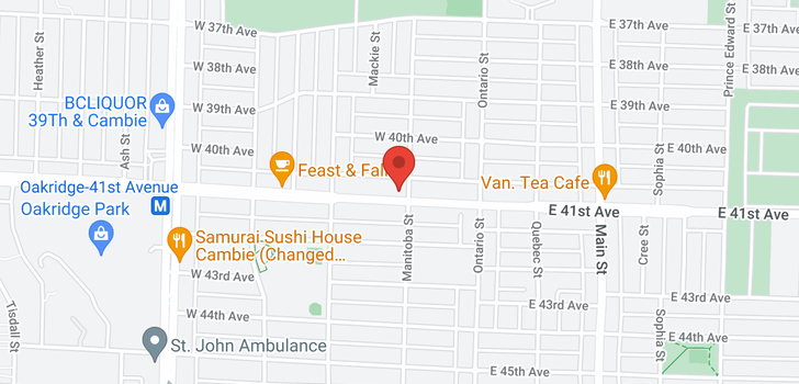 map of 115 W 41ST AVENUE